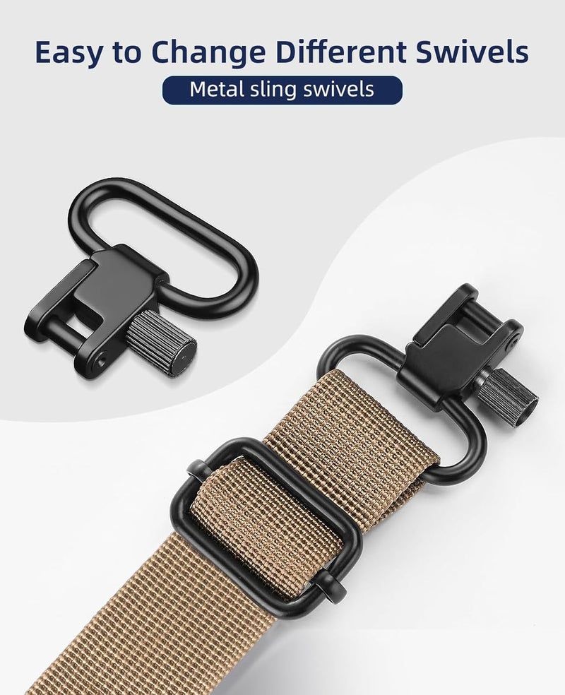 EZshoot Two Point Sling with Removable Swivels Rifle Sling with Comfortable Neoprene Padded Gun Sling Strap for Outdoors - Image 3